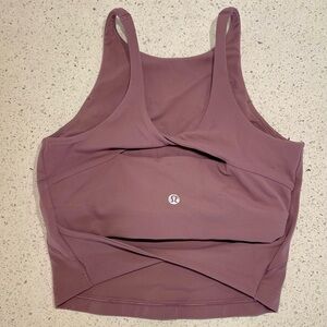 Lululemon mauve athletic cropped tank top
